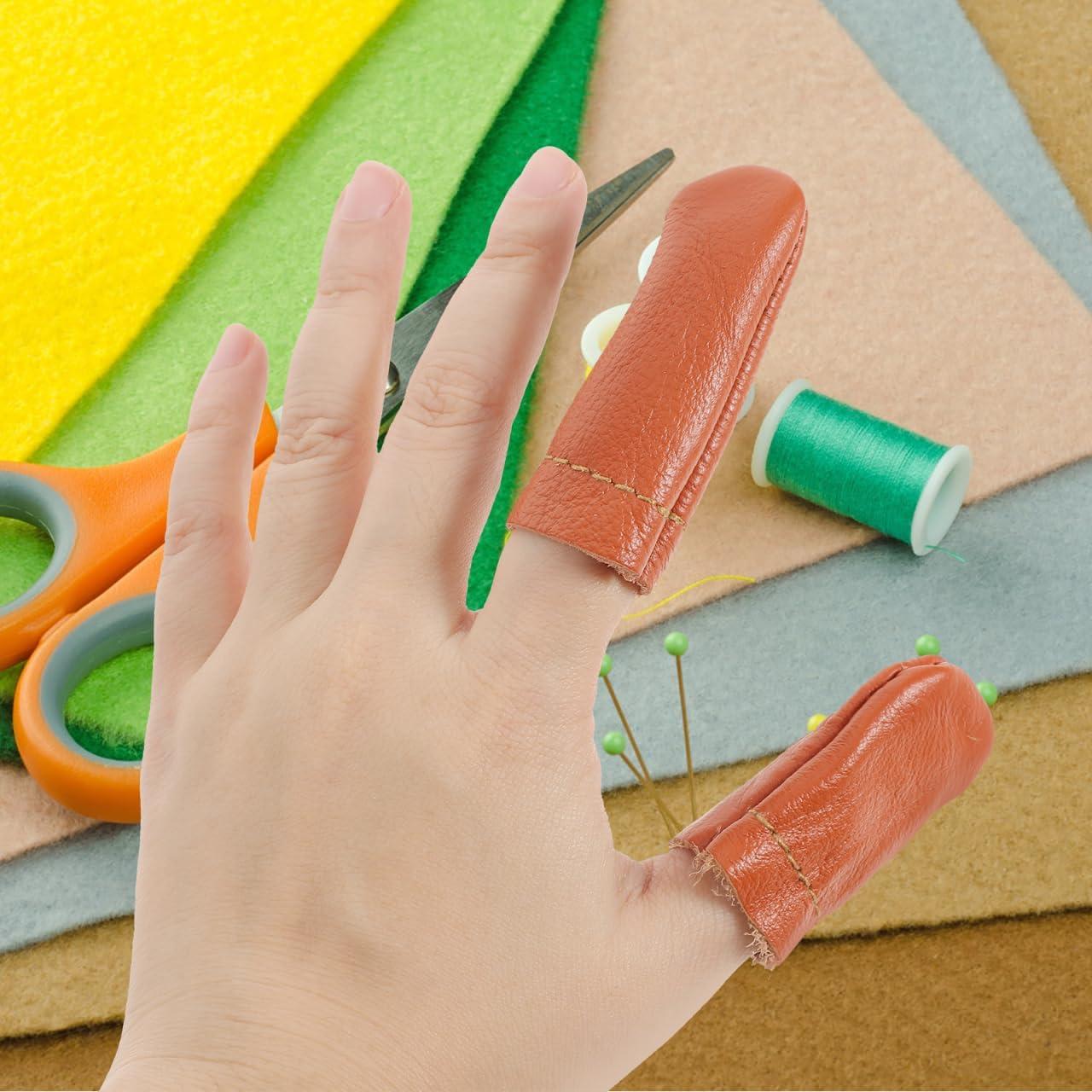 Dedales de Cuero NOLITOY 20 Pcs Protectores para Costura DIY