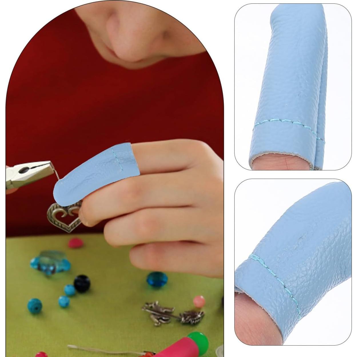 Dedales de Cuero NOLITOY 20 Pcs Protectores para Costura DIY