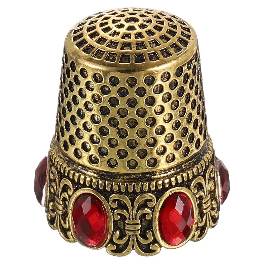 Dedal de Costura HARFINGTON de Acero Inoxidable Dorado