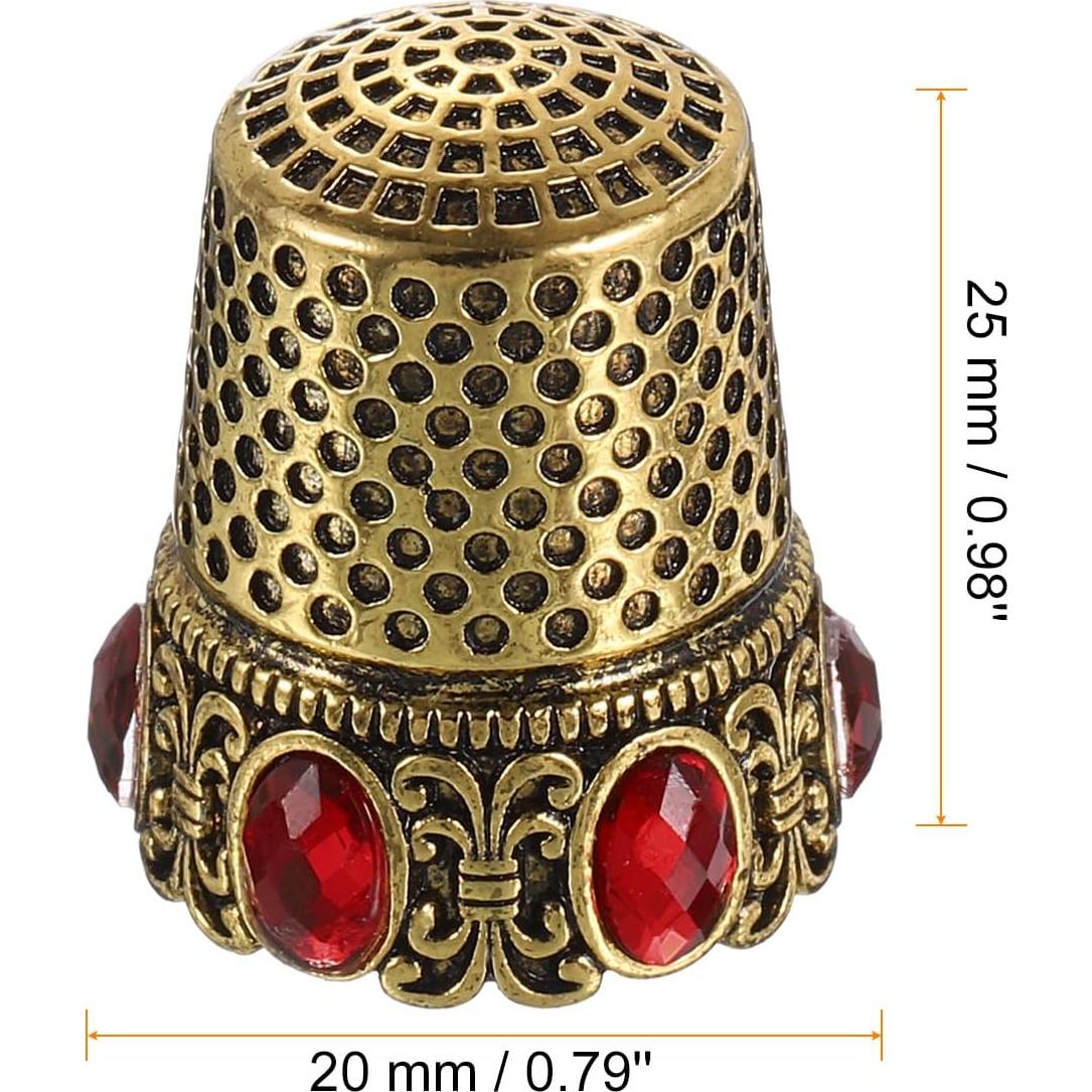 Dedal de Costura HARFINGTON de Acero Inoxidable Dorado