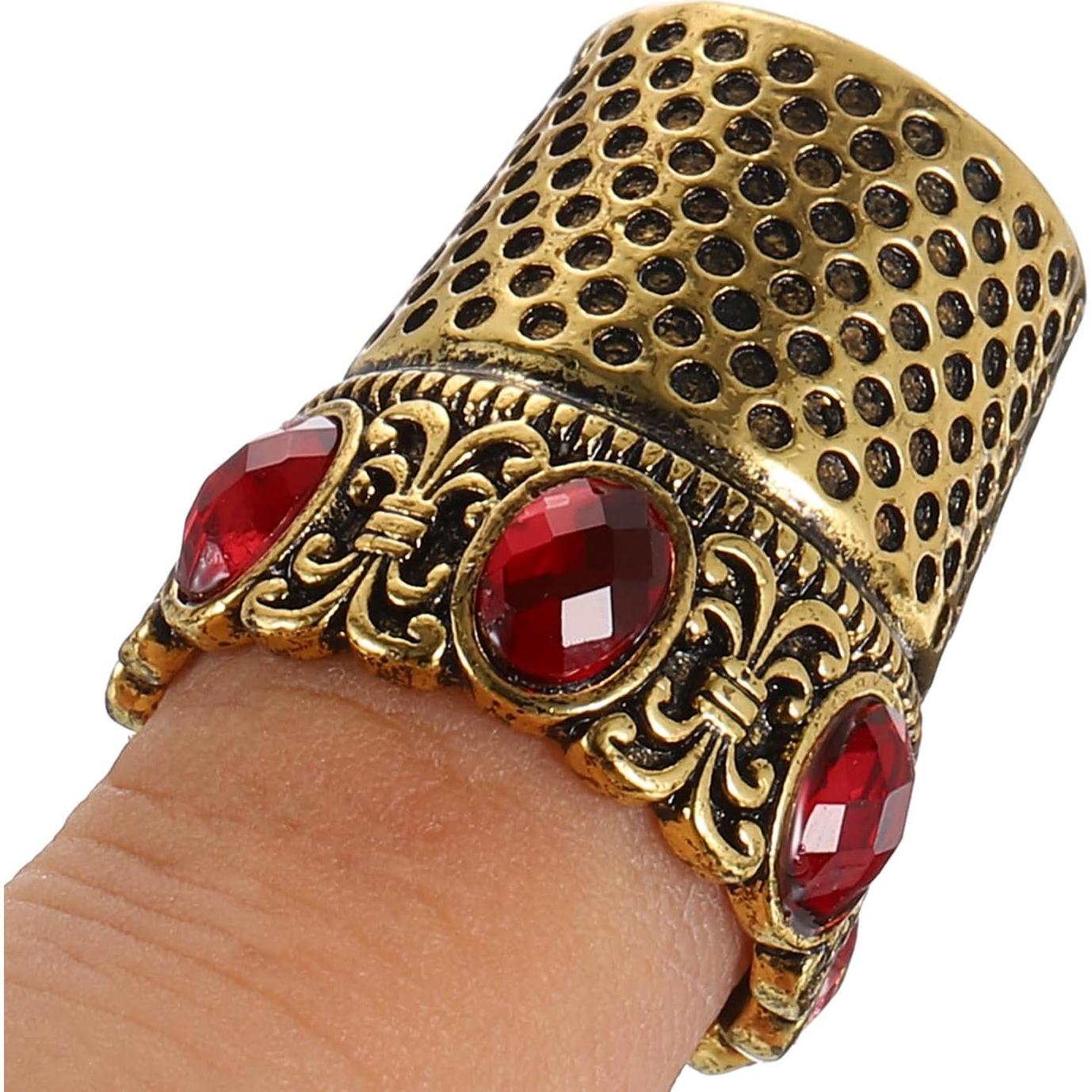 Dedal de Costura HARFINGTON de Acero Inoxidable Dorado