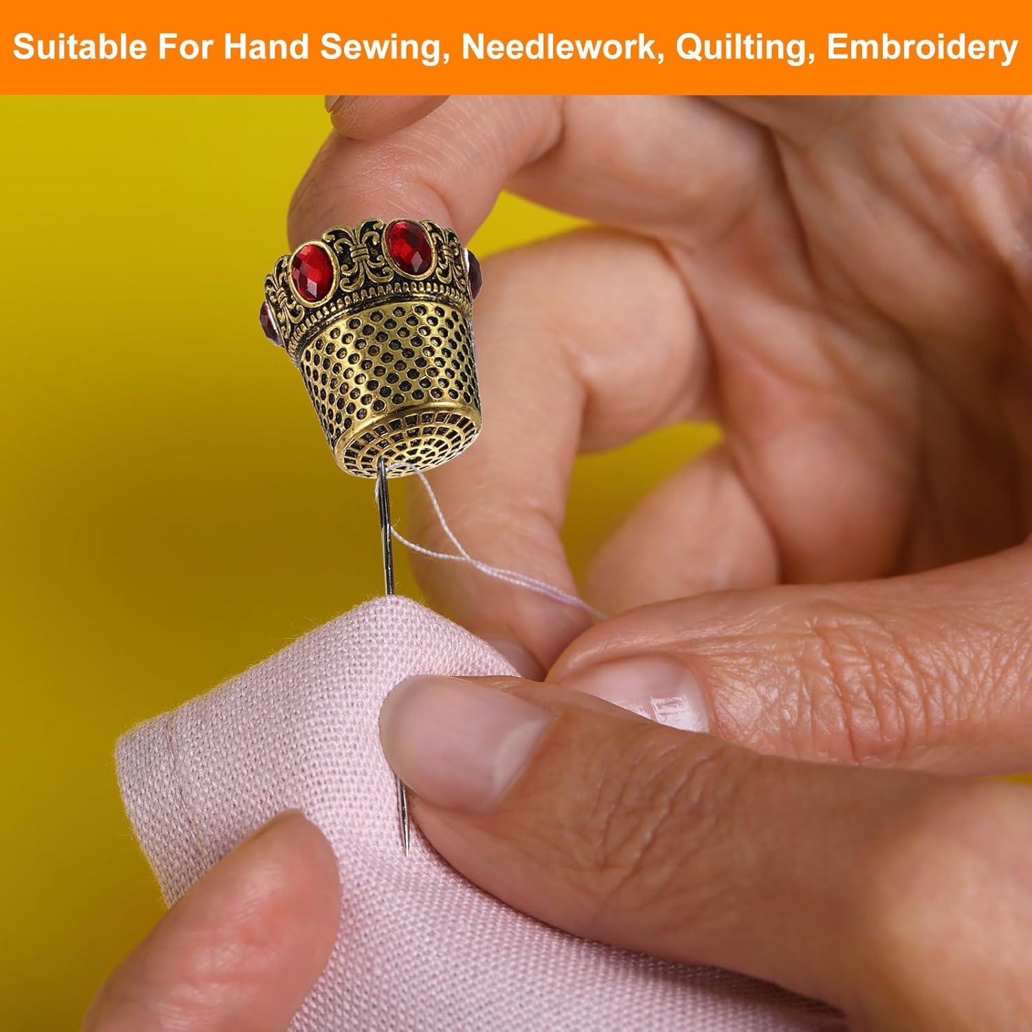 Dedal de Costura HARFINGTON de Acero Inoxidable Dorado