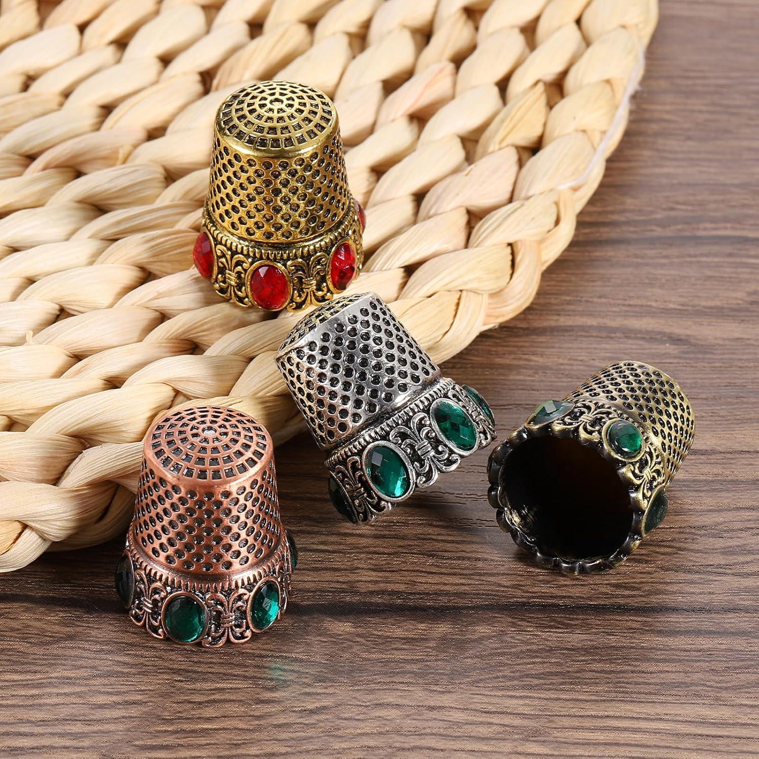 Dedal de Costura HARFINGTON de Acero Inoxidable Dorado