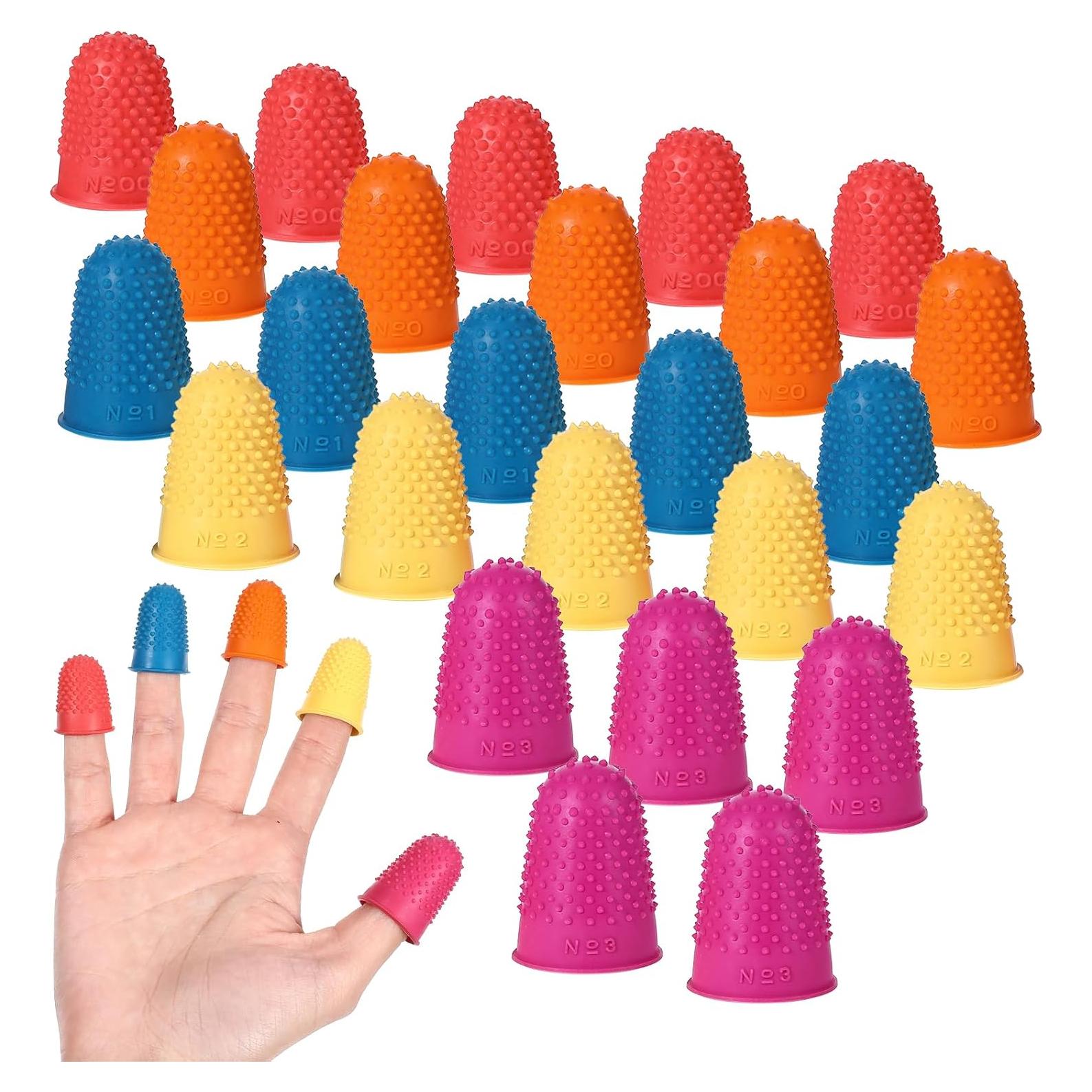25 Protectores de Dedos de Silicona Josojoou - Goma Multicolor