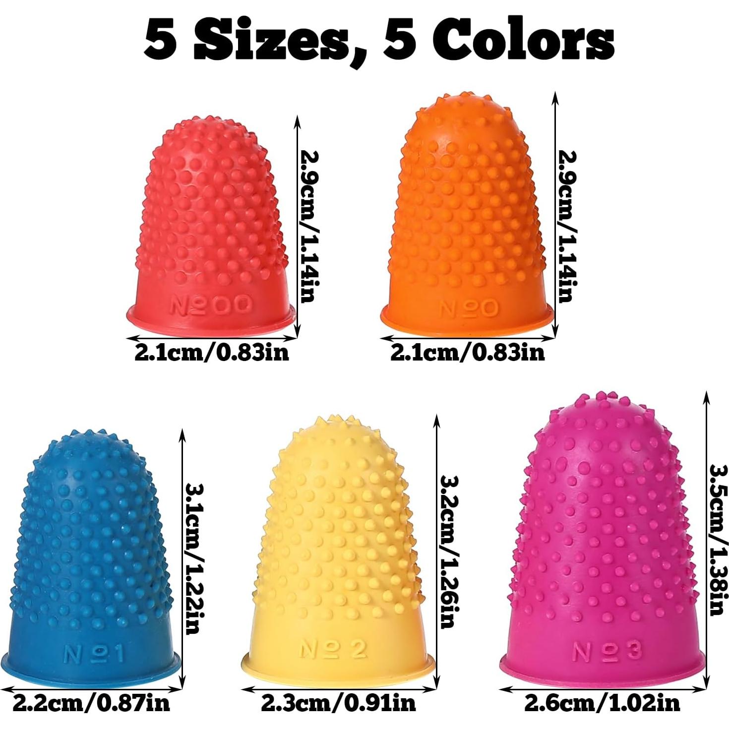 25 Protectores de Dedos de Silicona Josojoou - Goma Multicolor