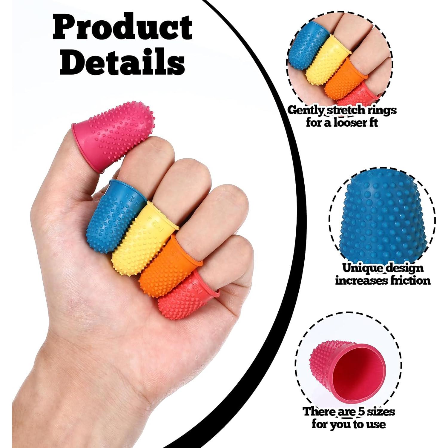 25 Protectores de Dedos de Silicona Josojoou - Goma Multicolor