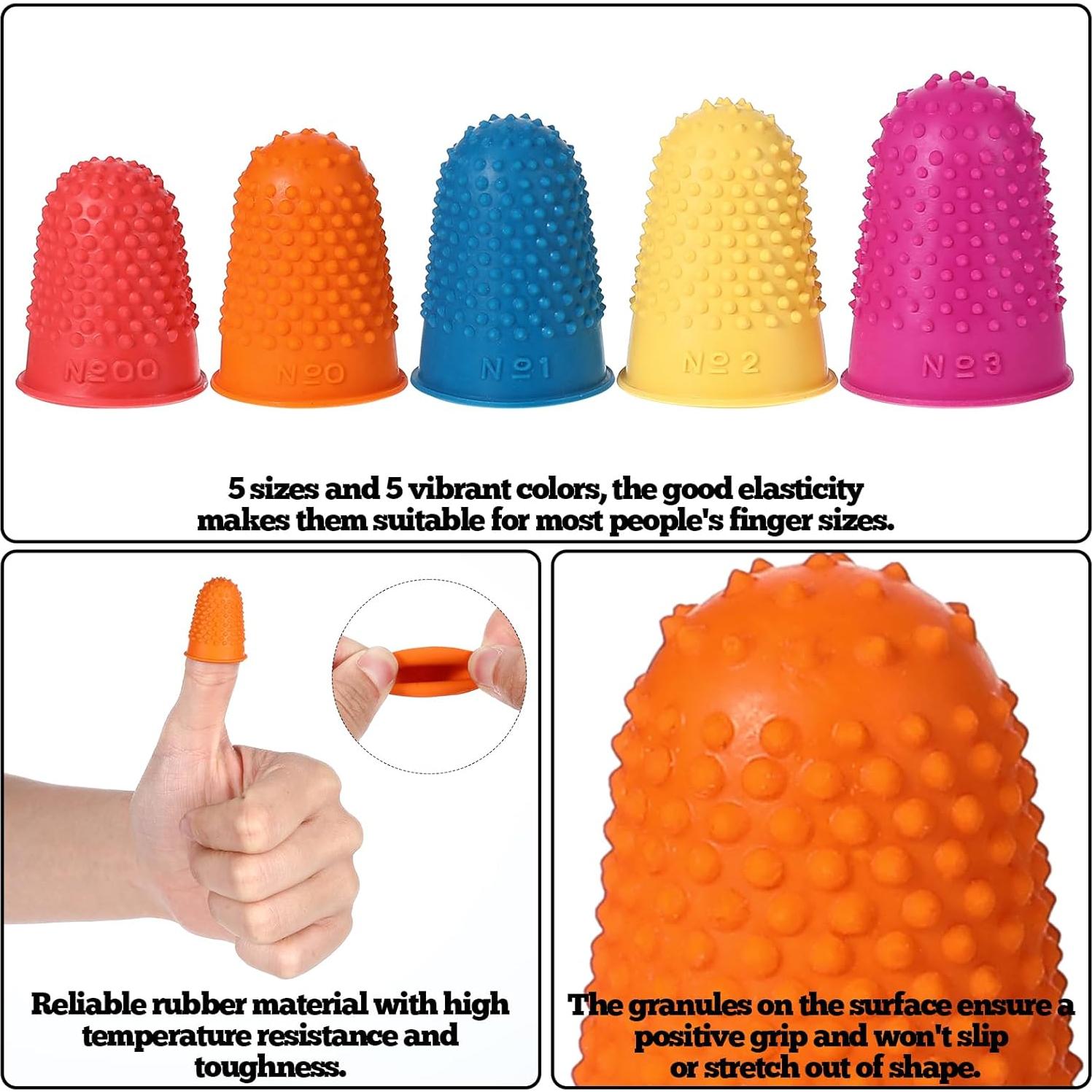 25 Protectores de Dedos de Silicona Josojoou - Goma Multicolor