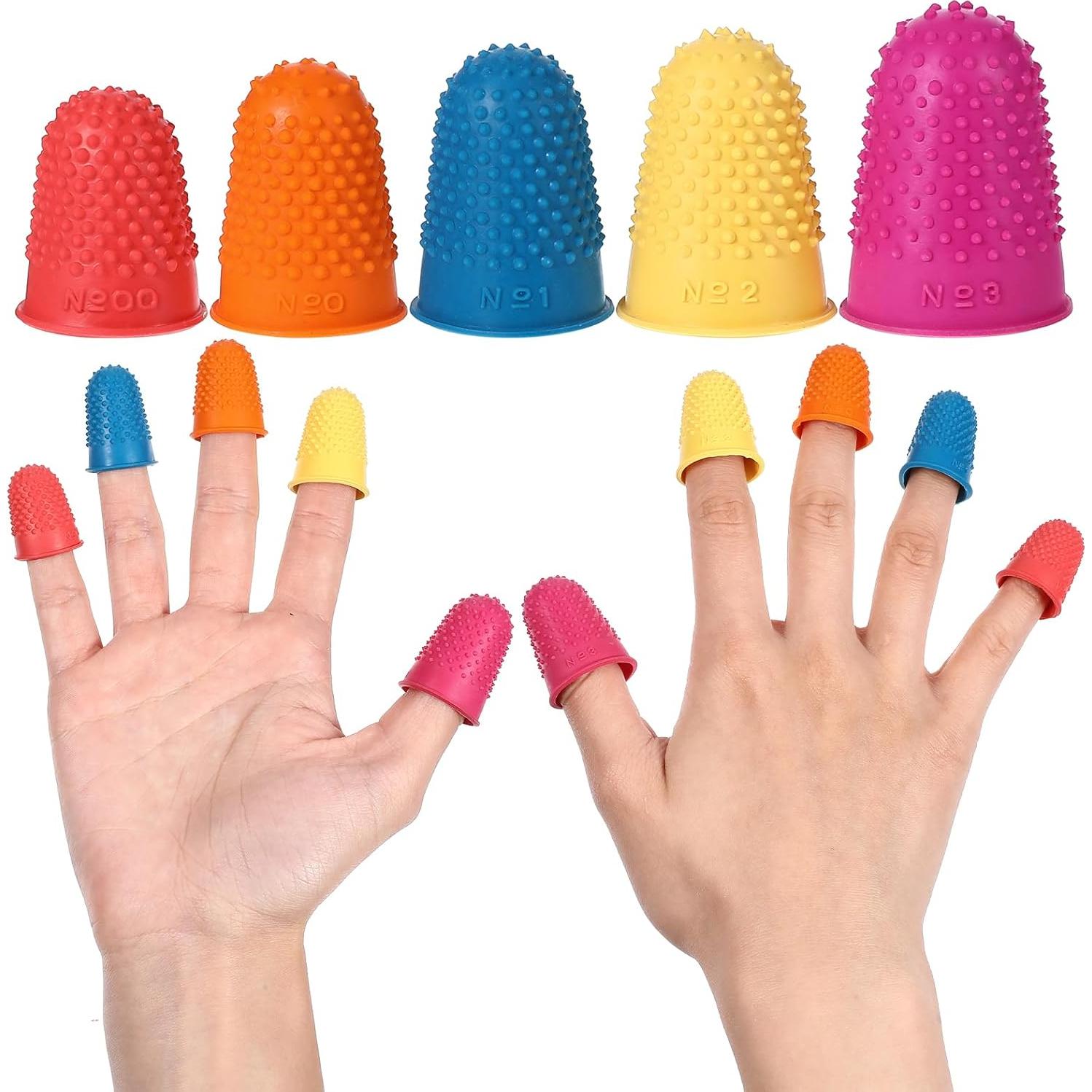 25 Protectores de Dedos de Silicona Josojoou - Goma Multicolor