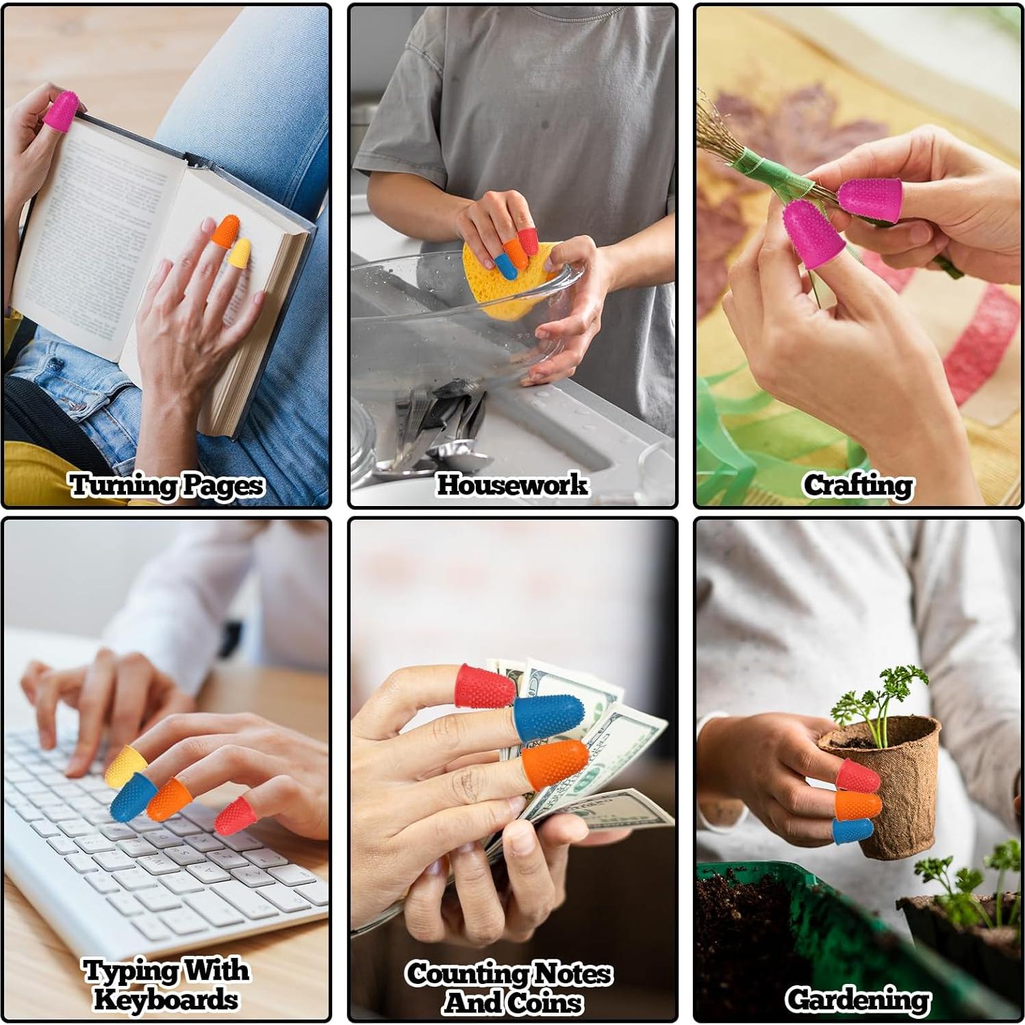 25 Protectores de Dedos de Silicona Josojoou - Goma Multicolor