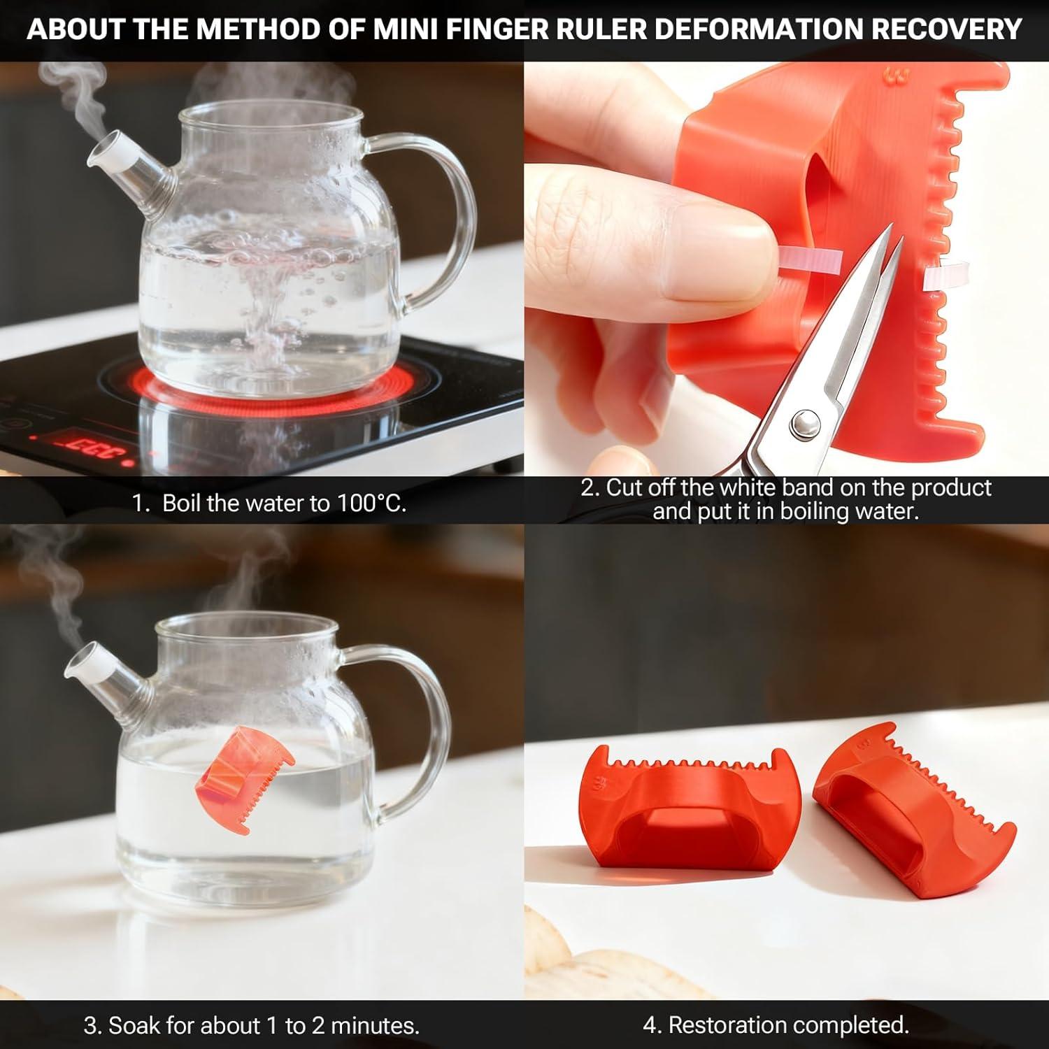 4mm Seam Guide for Hand Sewing Edge Lockranding Tool, Sewing Needle Gauge Measuring Tool, Mini Finger Ruler Kit Ideal for Leather/Fabric/Craft Sew, White 2 Pcs