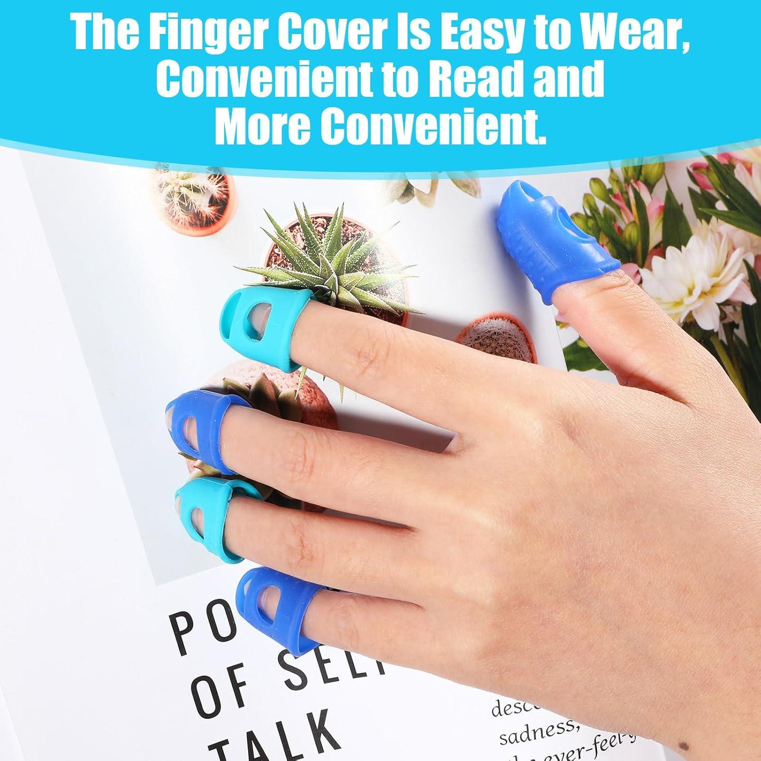 16 Dedales de Silicona Fyntave Antideslizantes Azul Aqua