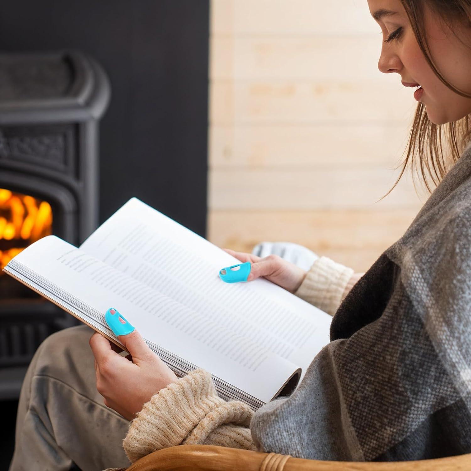 16 Dedales de Silicona Fyntave Antideslizantes Azul Aqua