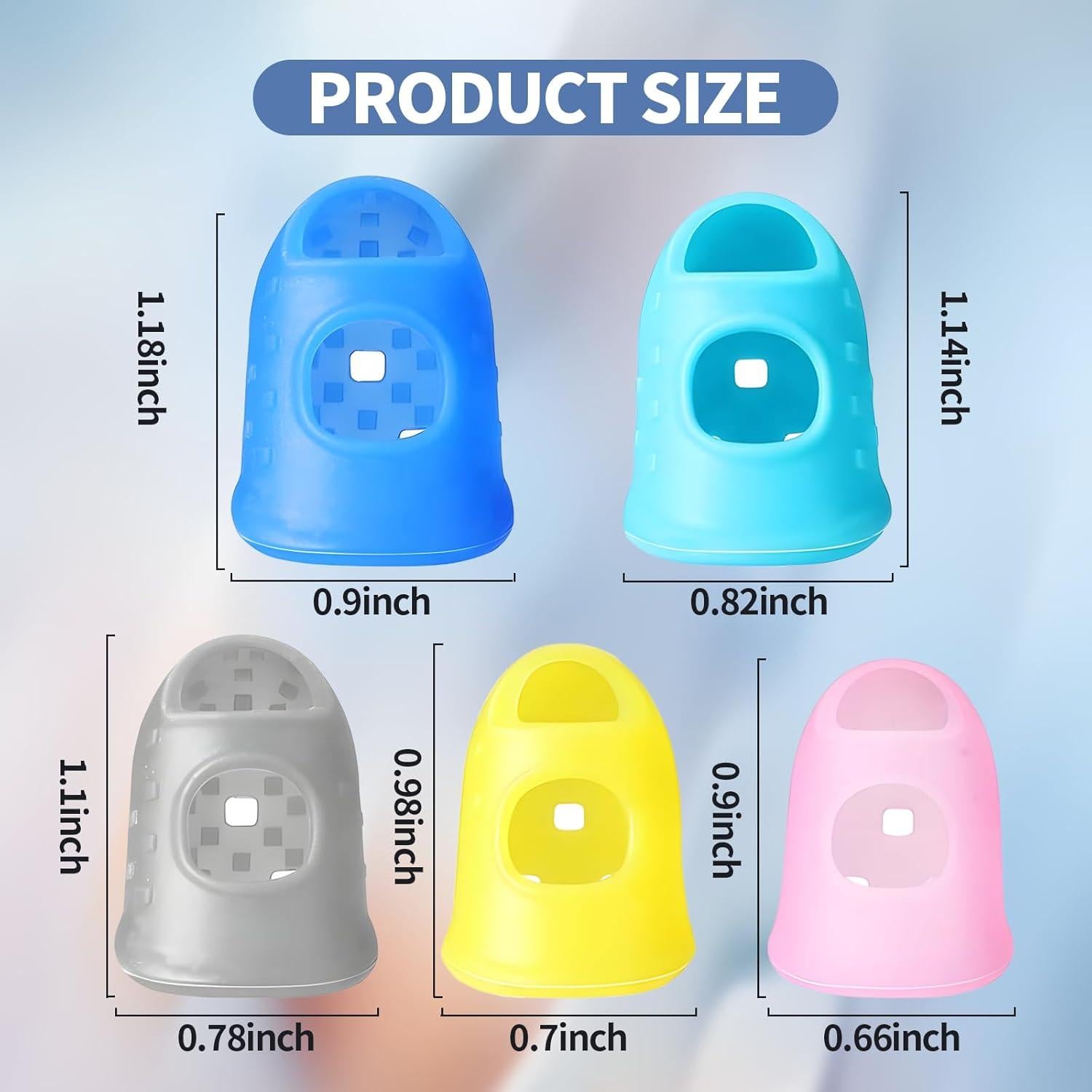 Set de 30 Dedales de Goma y Silicona Creztail - 5 Tamaños