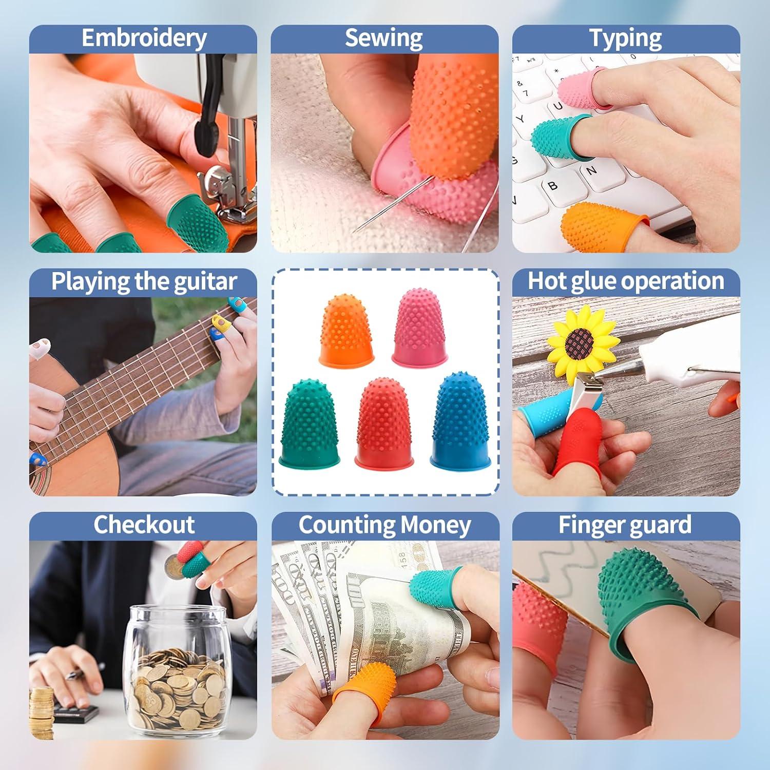 Set de 30 Dedales de Goma y Silicona Creztail - 5 Tamaños