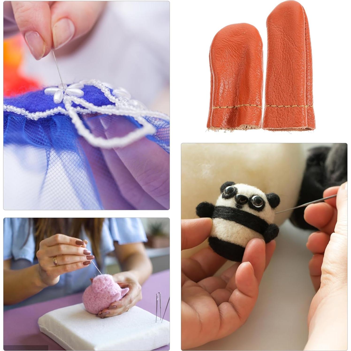 Protectores de Dedos de Cuero Gatuida - 20 Piezas para Costura