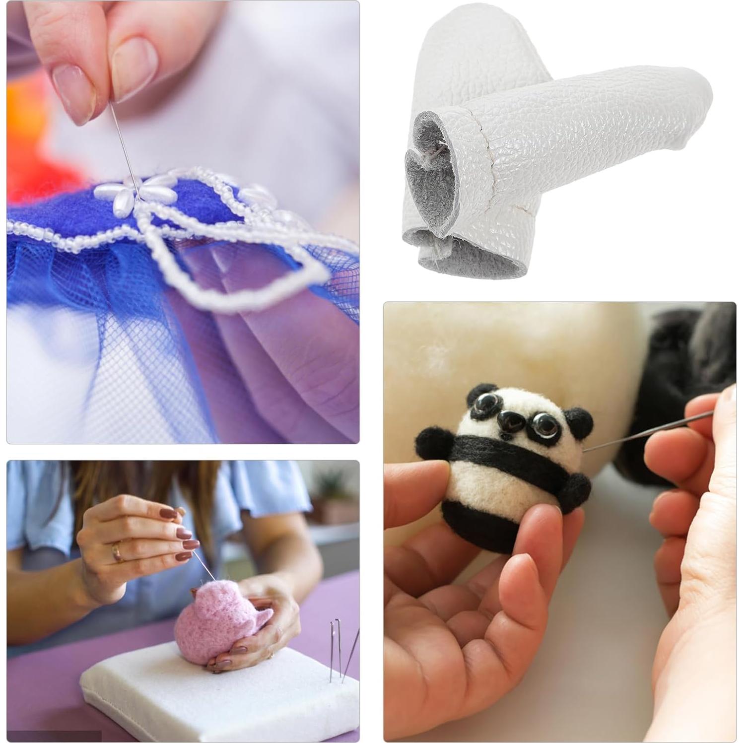 Protectores de Dedos de Cuero Gatuida - 20 Piezas para Costura