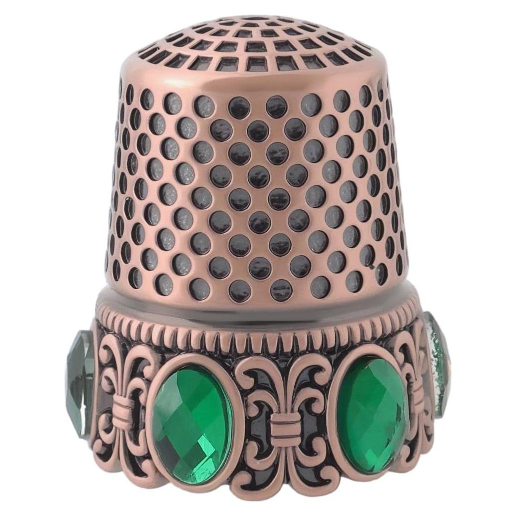 Dedal de Metal Cobre Rojo 24x20mm para Bordado y Costura