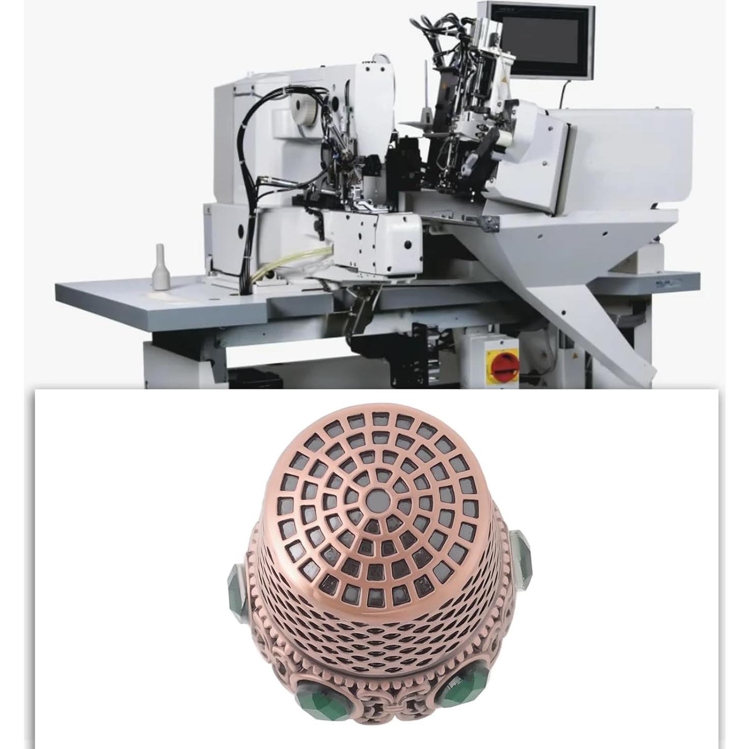 Dedal de Metal Cobre Rojo 24x20mm para Bordado y Costura