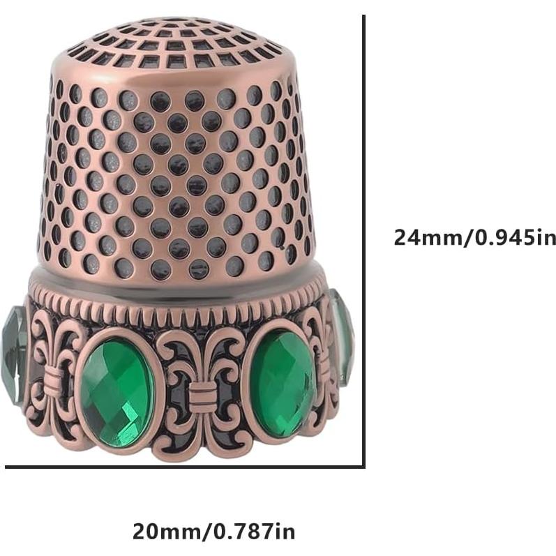 Dedal de Metal Cobre Rojo 24x20mm para Bordado y Costura