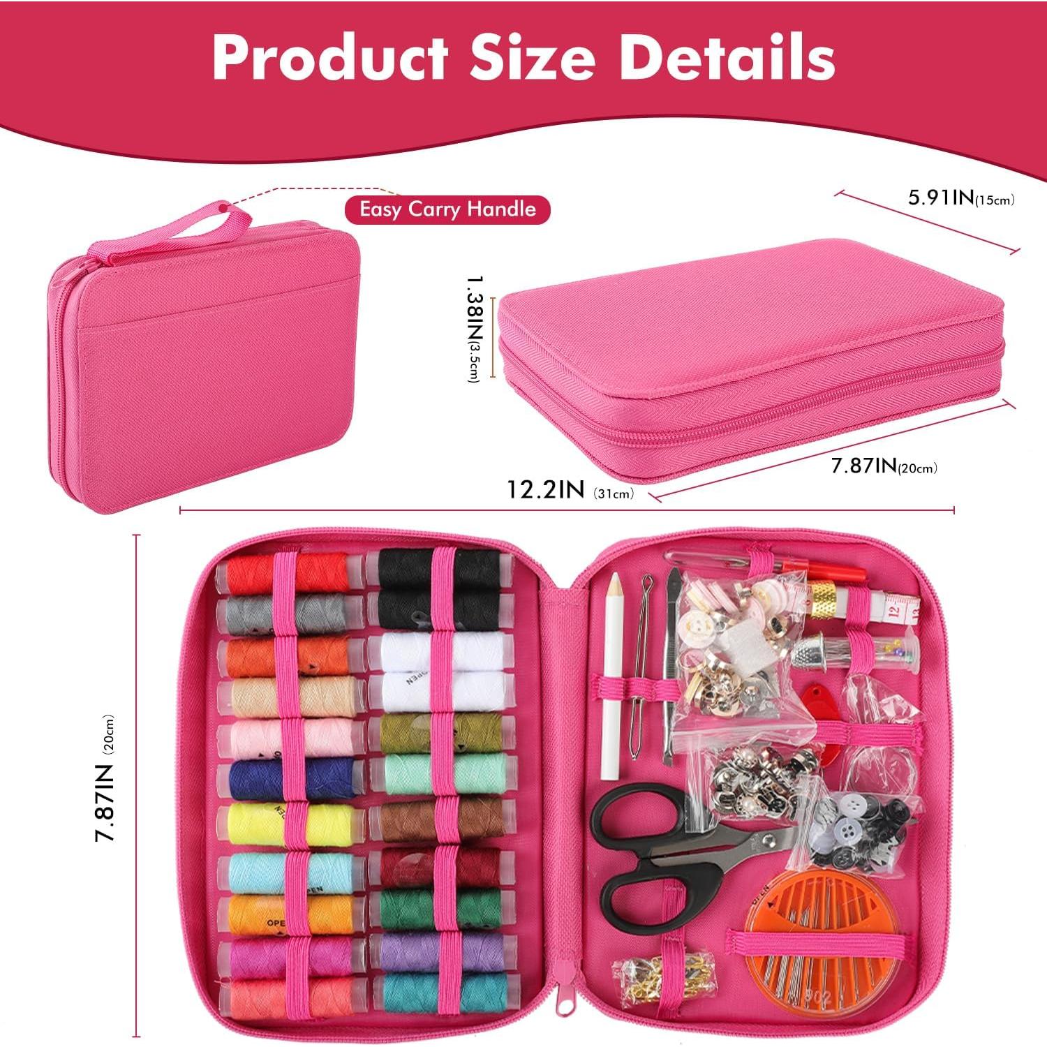 Juego de Costura 198 Piezas ZHEN XIAN Rosa Portátil