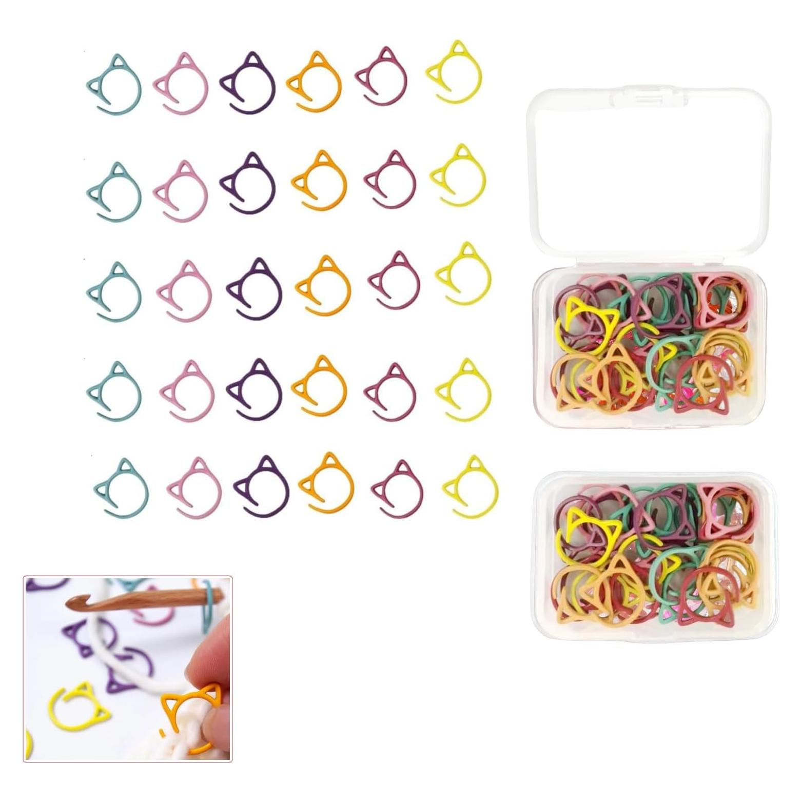 Marcadores de Puntos de Tejer Hilsayum - 30 Piezas Metal Mini