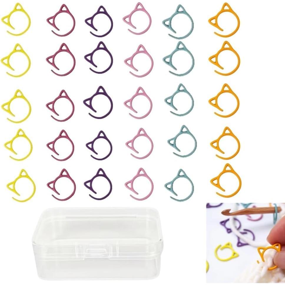 Marcadores de Puntos de Tejer Hilsayum - 30 Piezas Metal Mini