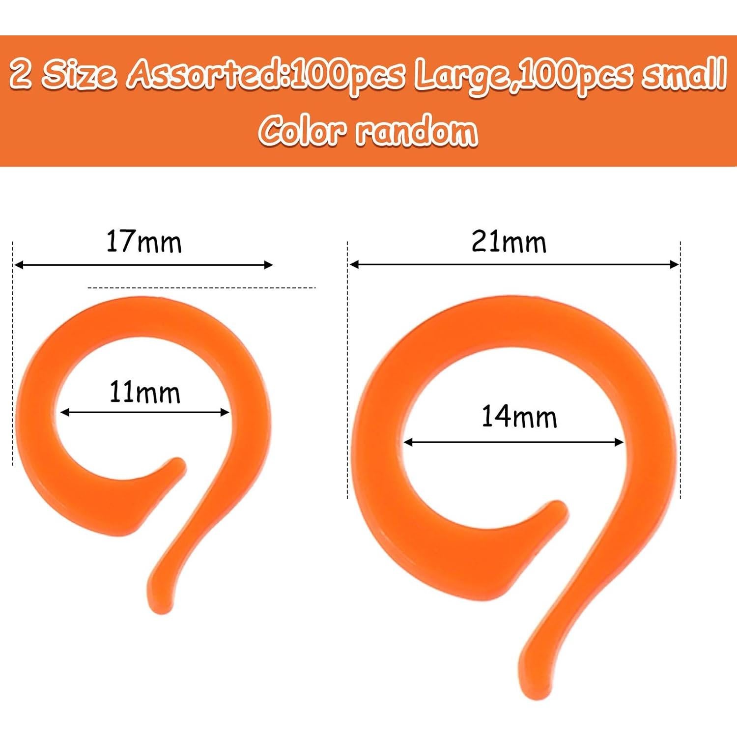 200 Marcadores de Puntos de Tejer WILLBOND Multicolor Plástico