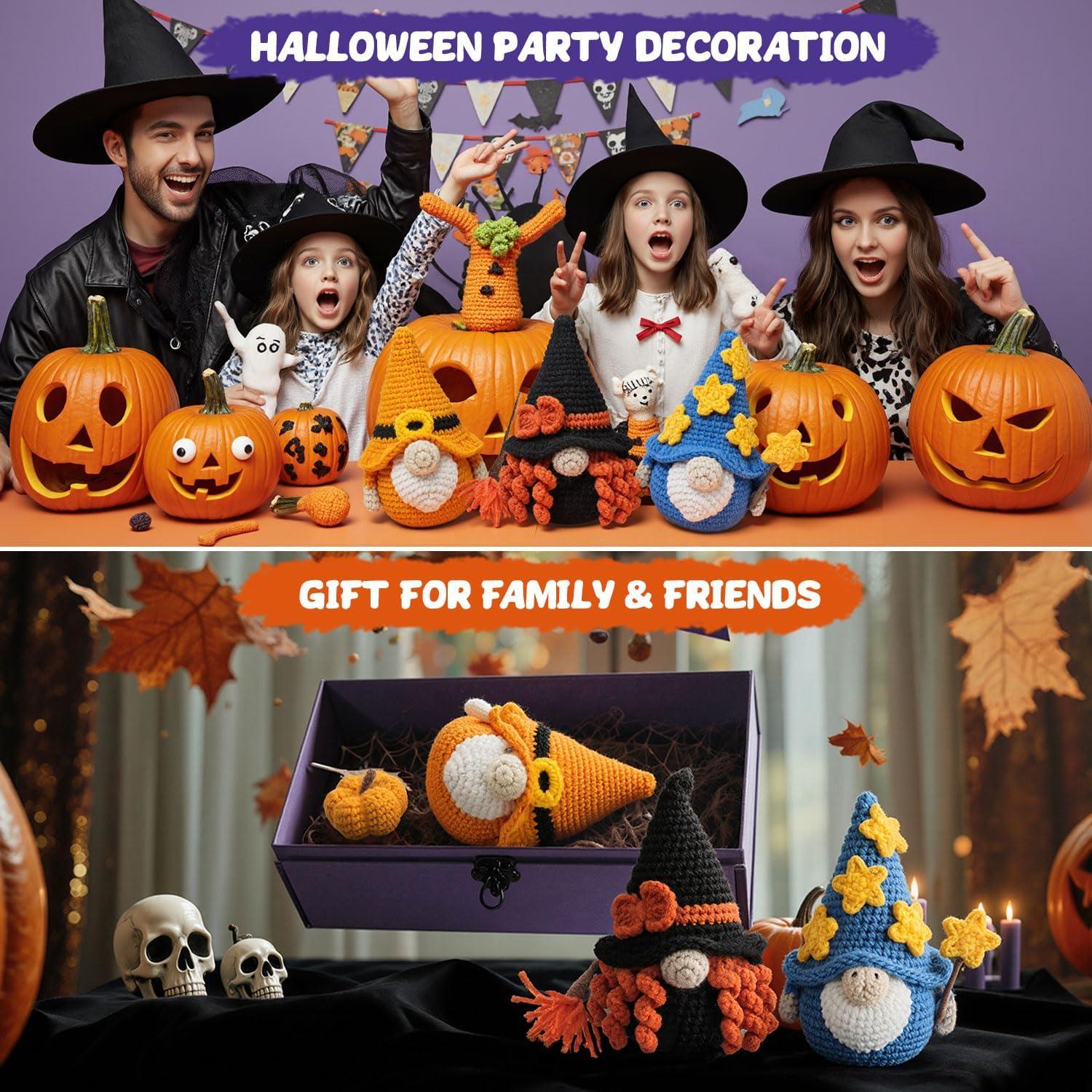 Kit de Crochet Halloween POP COCHE para Principiantes - 3 Gnomos