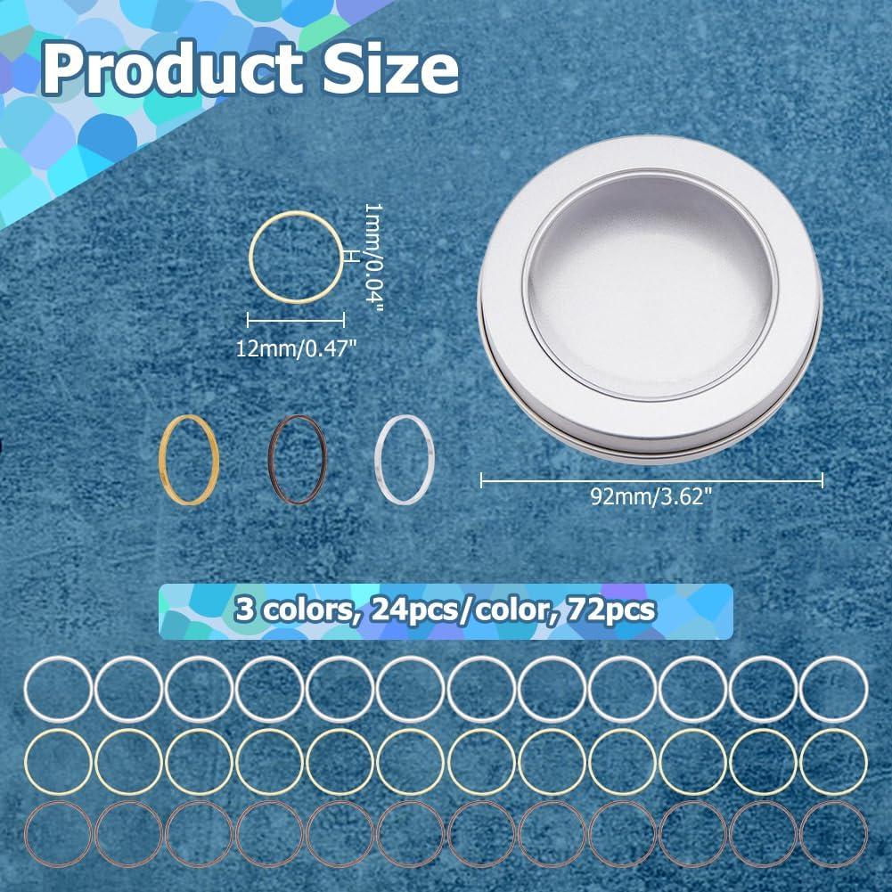 Marcadores de Puntos de Tejido Hobbspring 72Pcs Latón 12mm