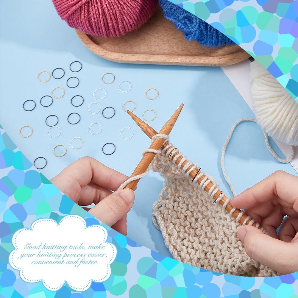 Marcadores de Puntos de Tejido Hobbspring 72Pcs Latón 12mm