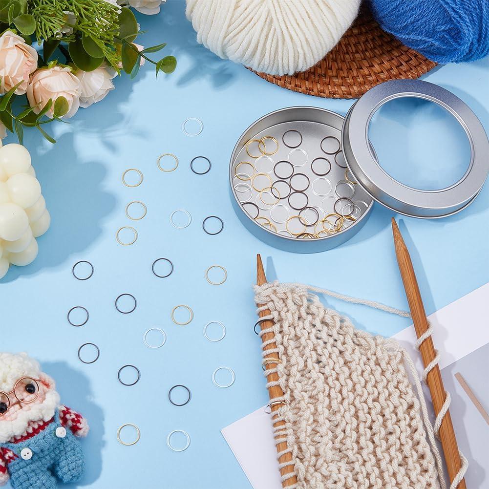 Marcadores de Puntos de Tejido Hobbspring 72Pcs Latón 12mm