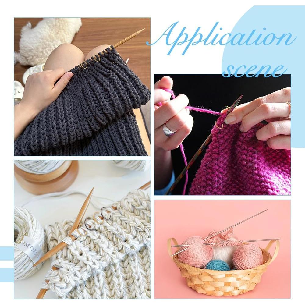 Marcadores de Puntos de Tejido Hobbspring 72Pcs Latón 12mm