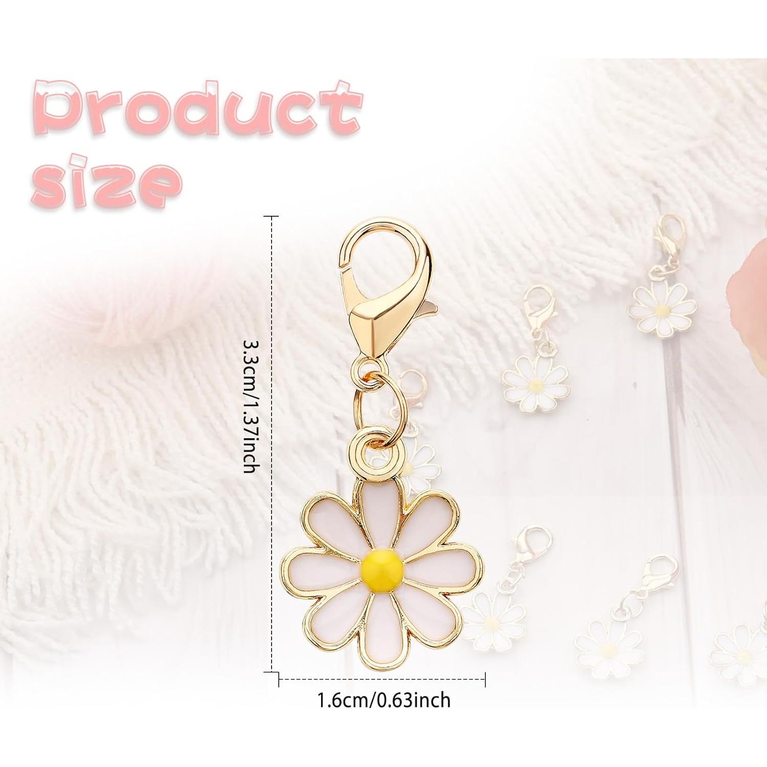 Marcadores de Puntos para Tejer COMNICO - 10 Pcs Flor Margarita