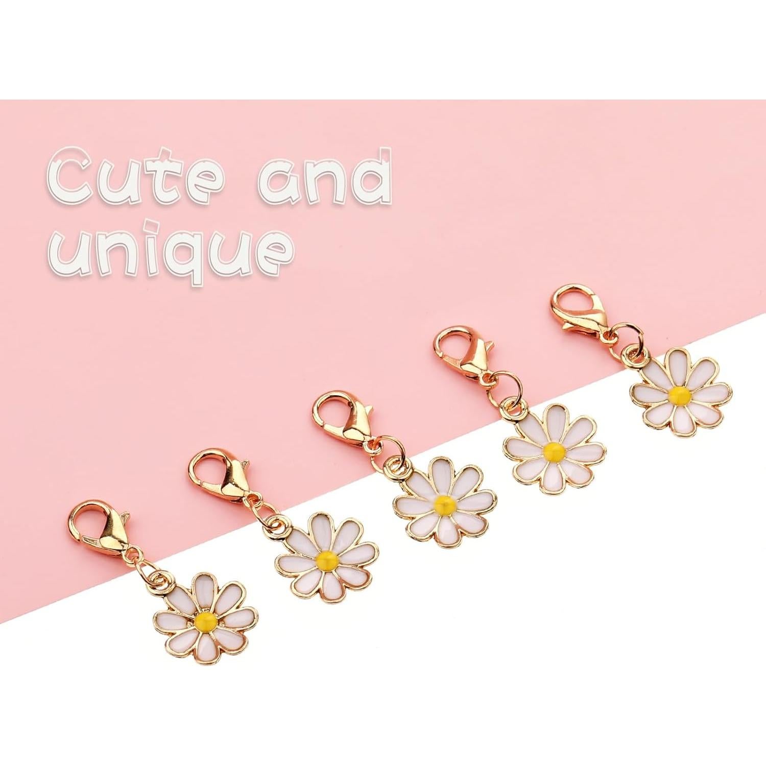 Marcadores de Puntos para Tejer COMNICO - 10 Pcs Flor Margarita