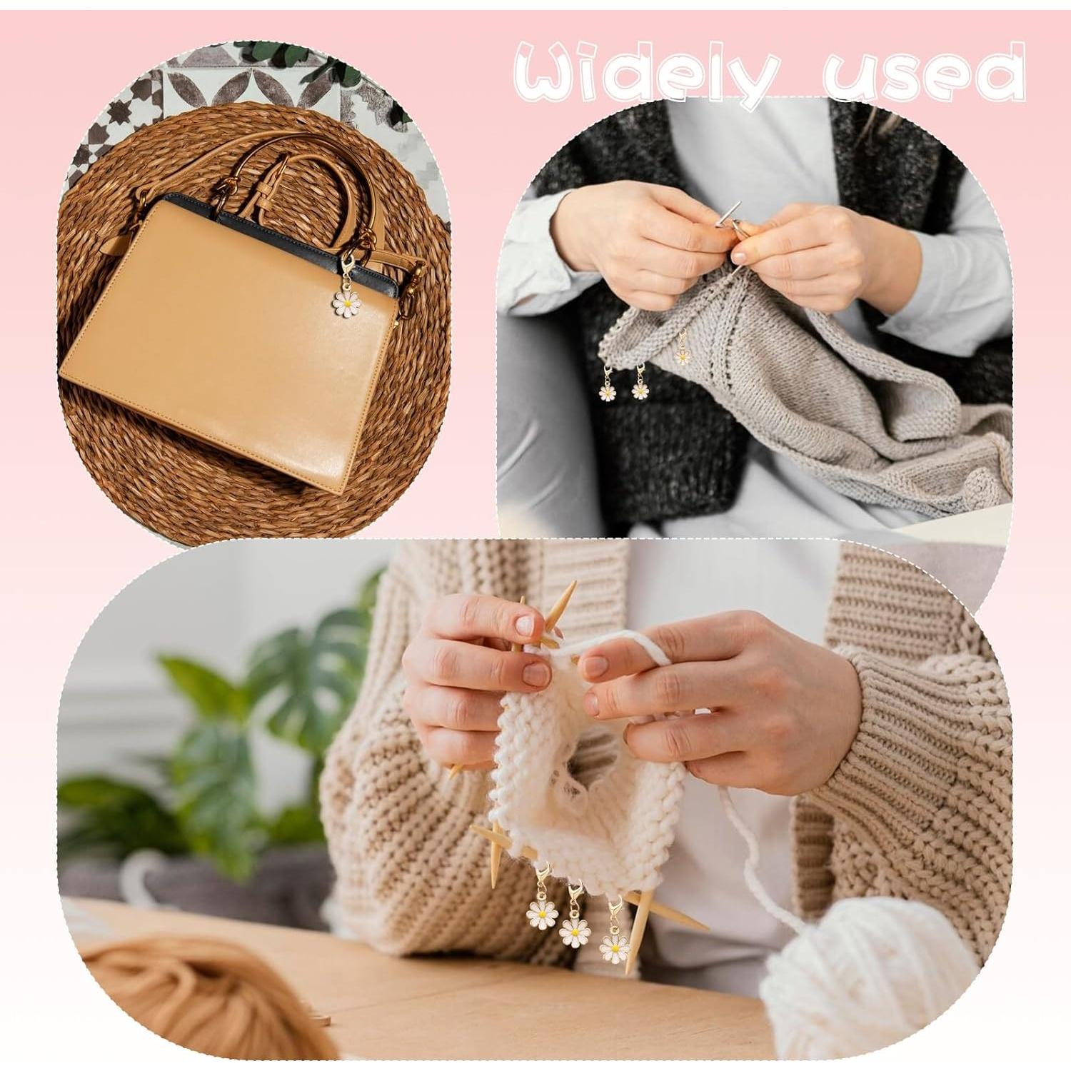 Marcadores de Puntos para Tejer COMNICO - 10 Pcs Flor Margarita