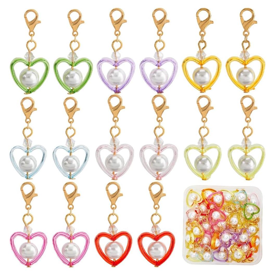 Marcadores de Crochet Corazón SUNNYCLUE 30 Pcs Coloridos