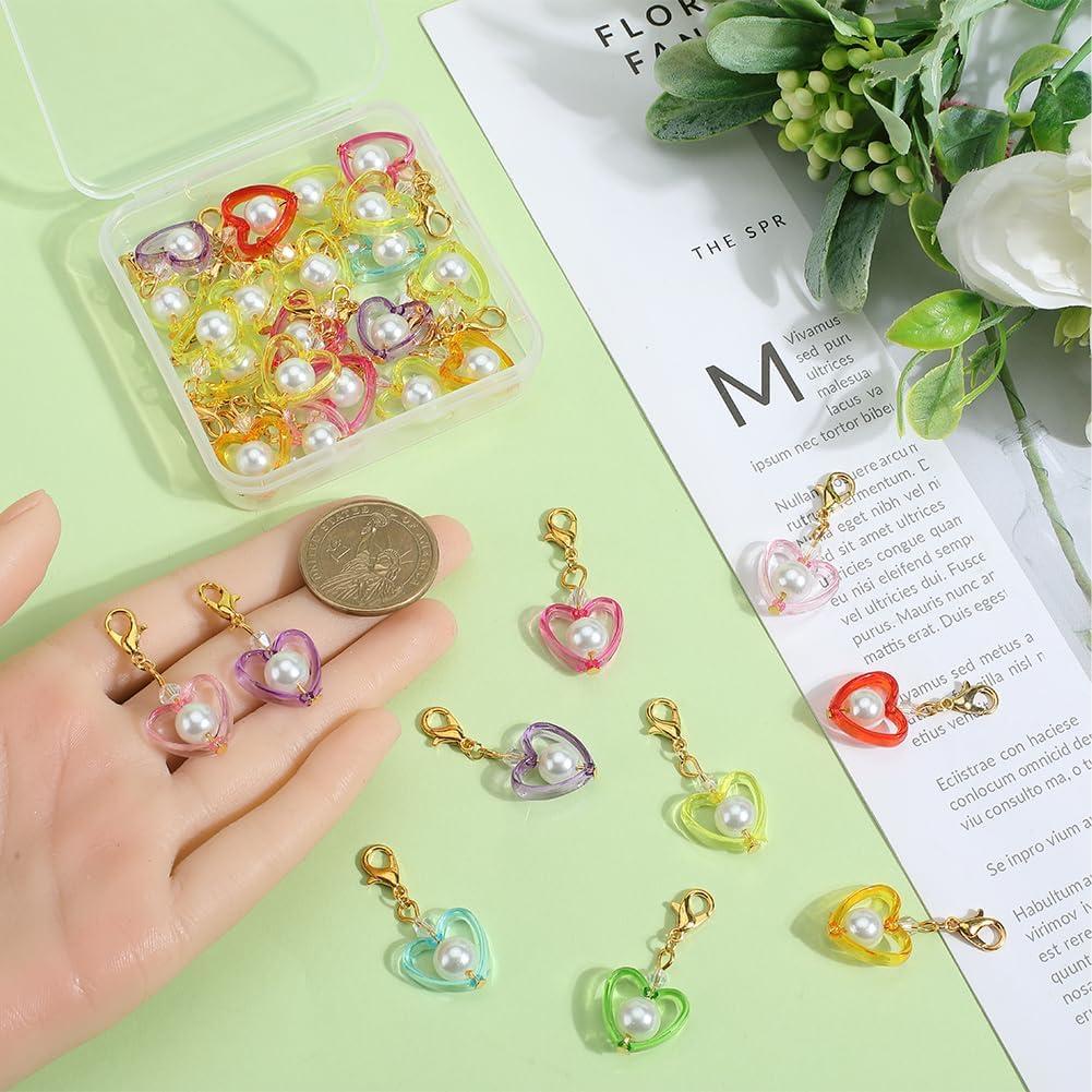 Marcadores de Crochet Corazón SUNNYCLUE 30 Pcs Coloridos