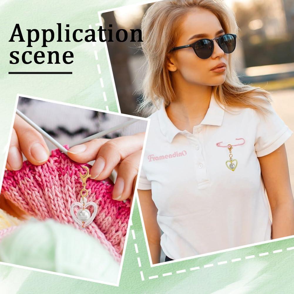 Marcadores de Crochet Corazón SUNNYCLUE 30 Pcs Coloridos