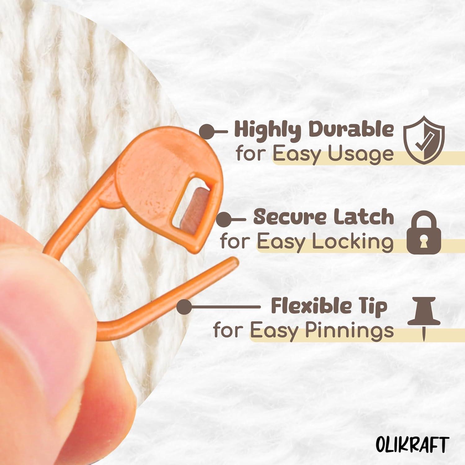 Marcadores de Puntos de Crochet Olikraft 300 Piezas 15 Colores