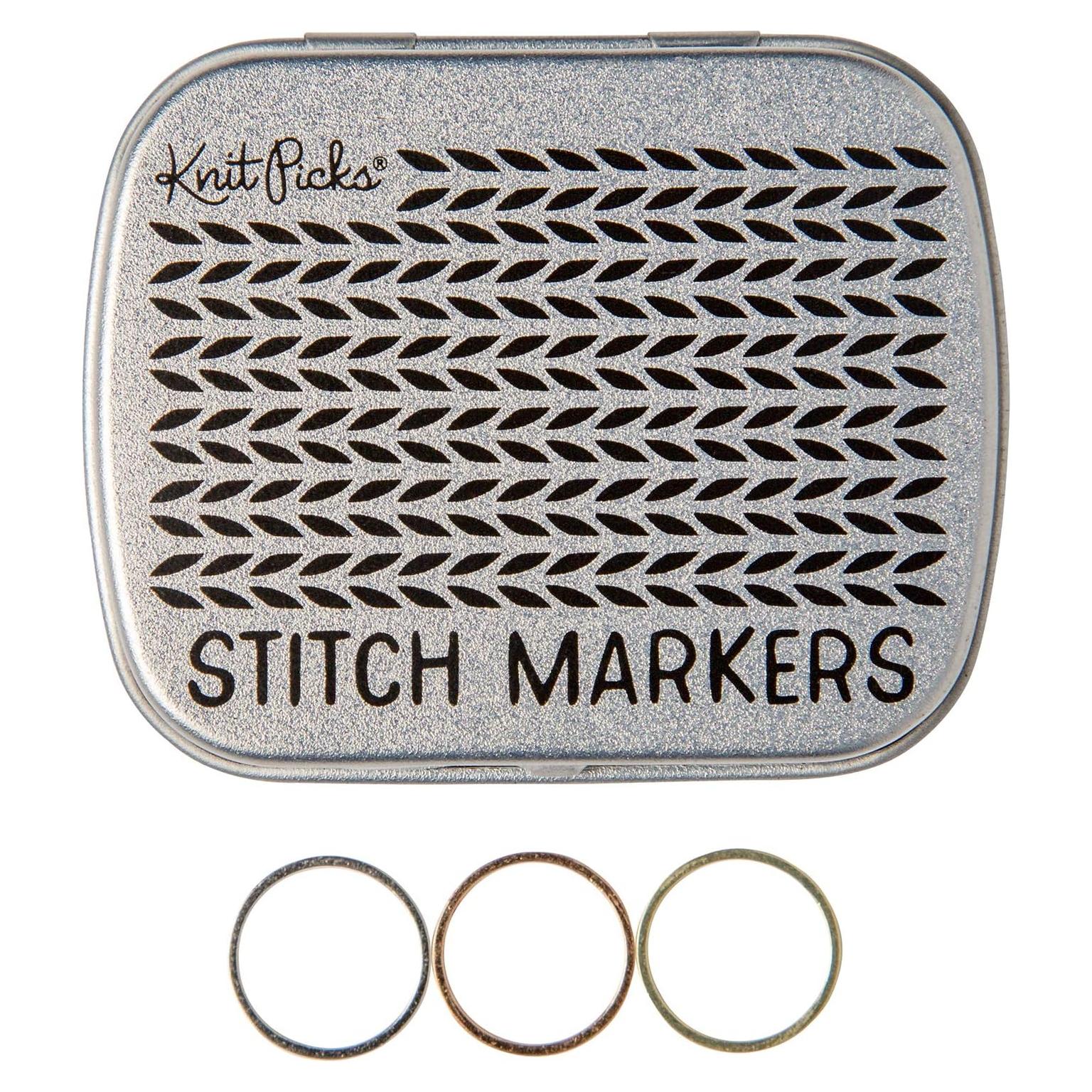 Juego de Marcadores de Puntos Metálicos Knit Picks - 30 Unidades