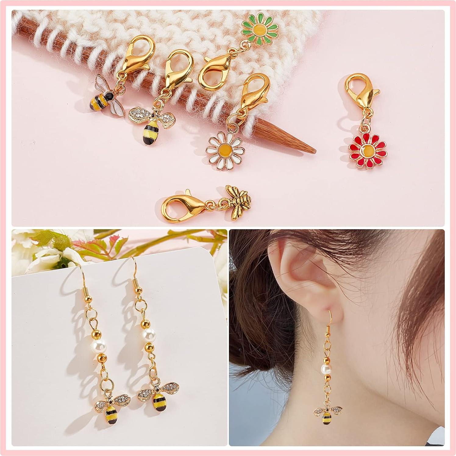 Marcadores de Puntos de Ganchillo NBEADS 12 Piezas Floral