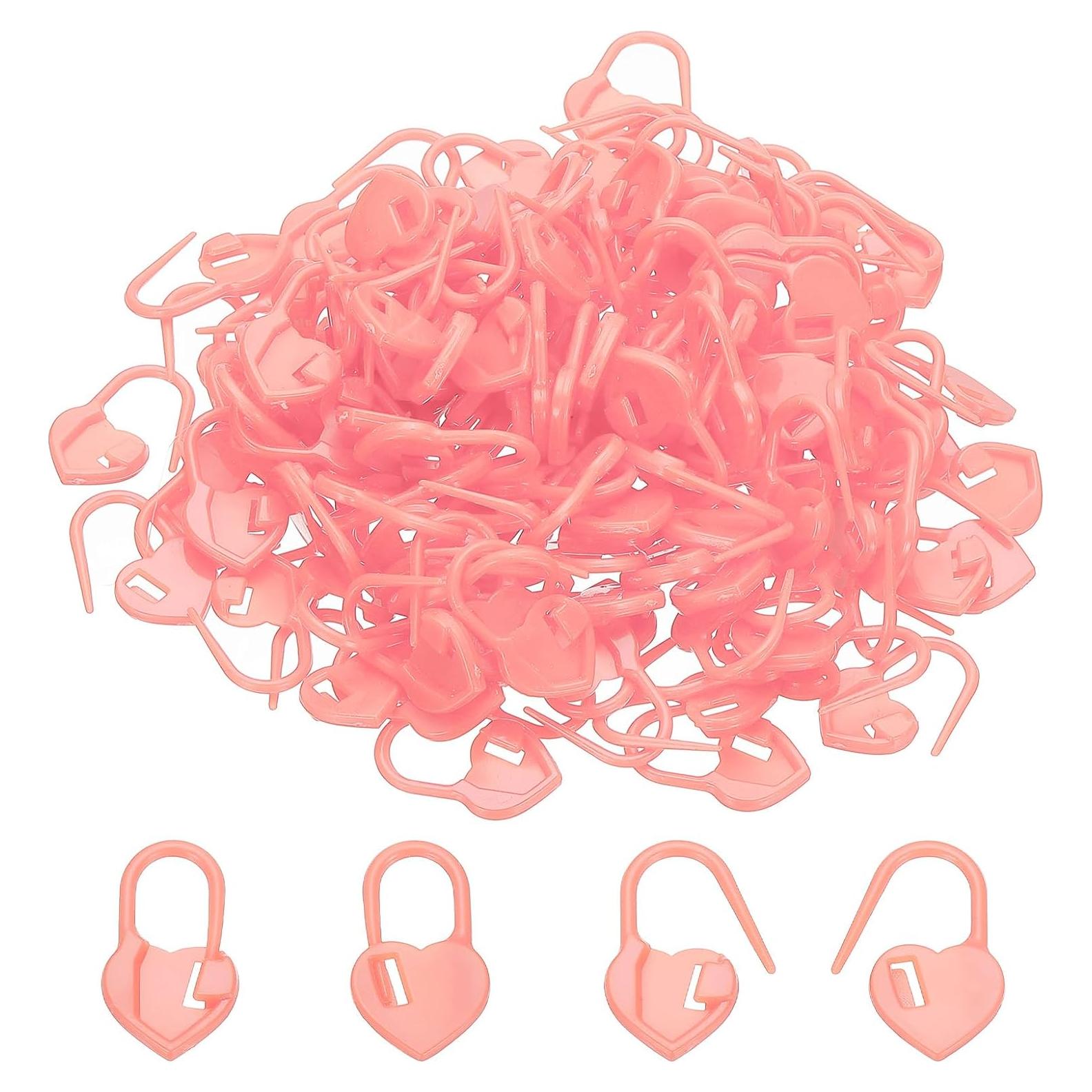 Marcadores de Puntos de Crochet PATIKIL 150 Pcs Rosa Plástico