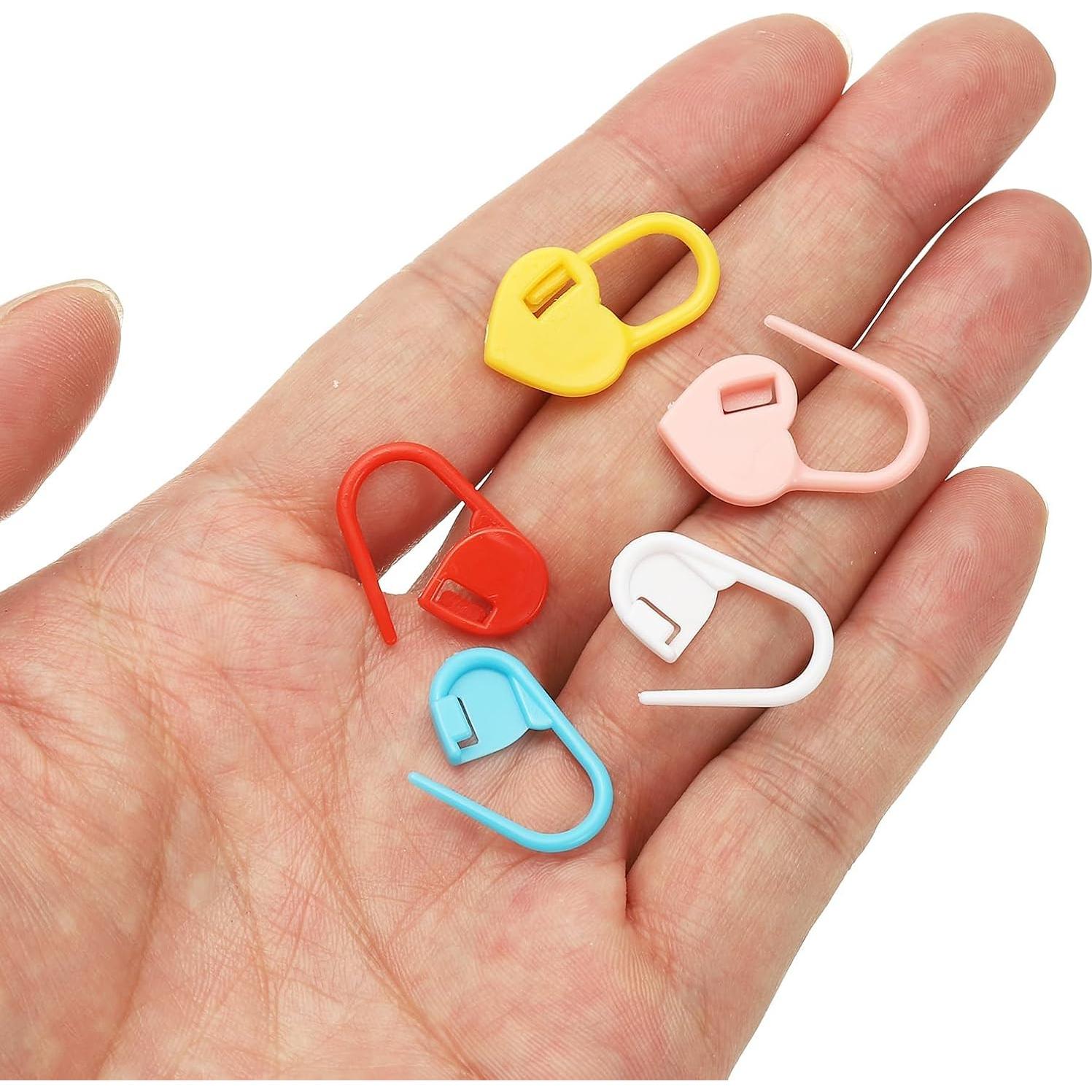 Marcadores de Puntos de Crochet PATIKIL 150 Pcs Rosa Plástico