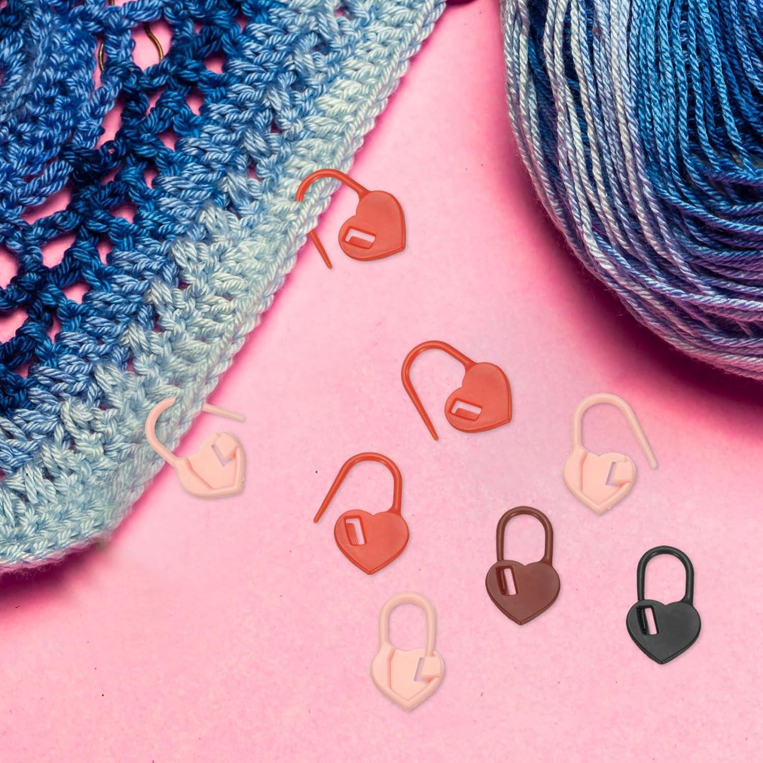 Marcadores de Puntos de Crochet PATIKIL 150 Pcs Rosa Plástico