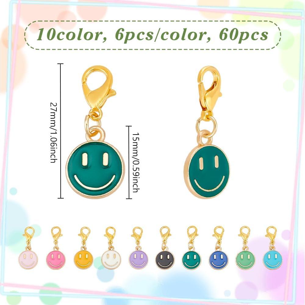 60 Piezas Marcadores de Puntos de Tejer UNICRAFTALE - Esmalte Colorido