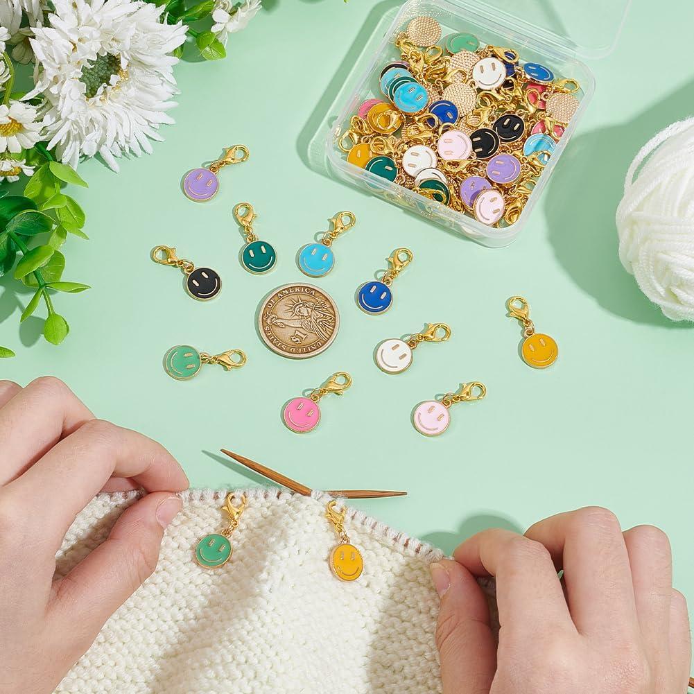 60 Piezas Marcadores de Puntos de Tejer UNICRAFTALE - Esmalte Colorido