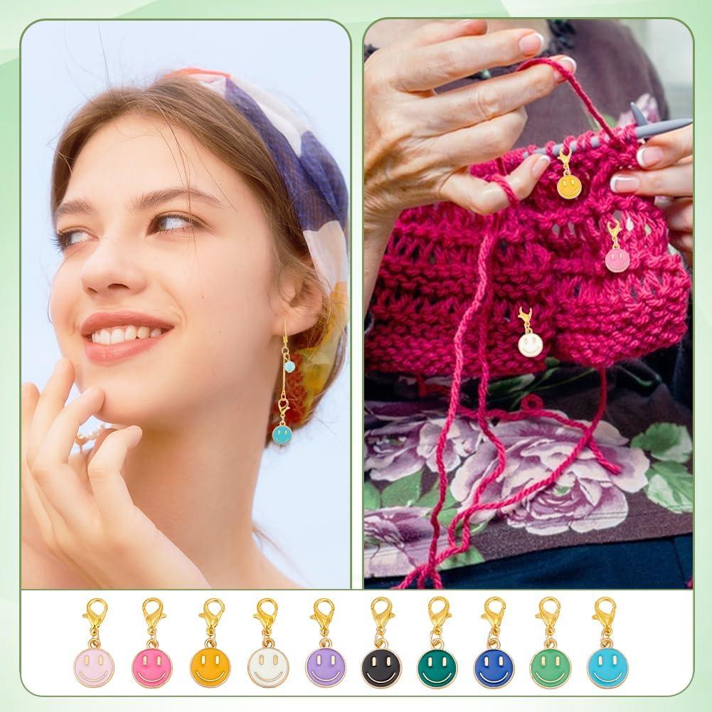 60 Piezas Marcadores de Puntos de Tejer UNICRAFTALE - Esmalte Colorido