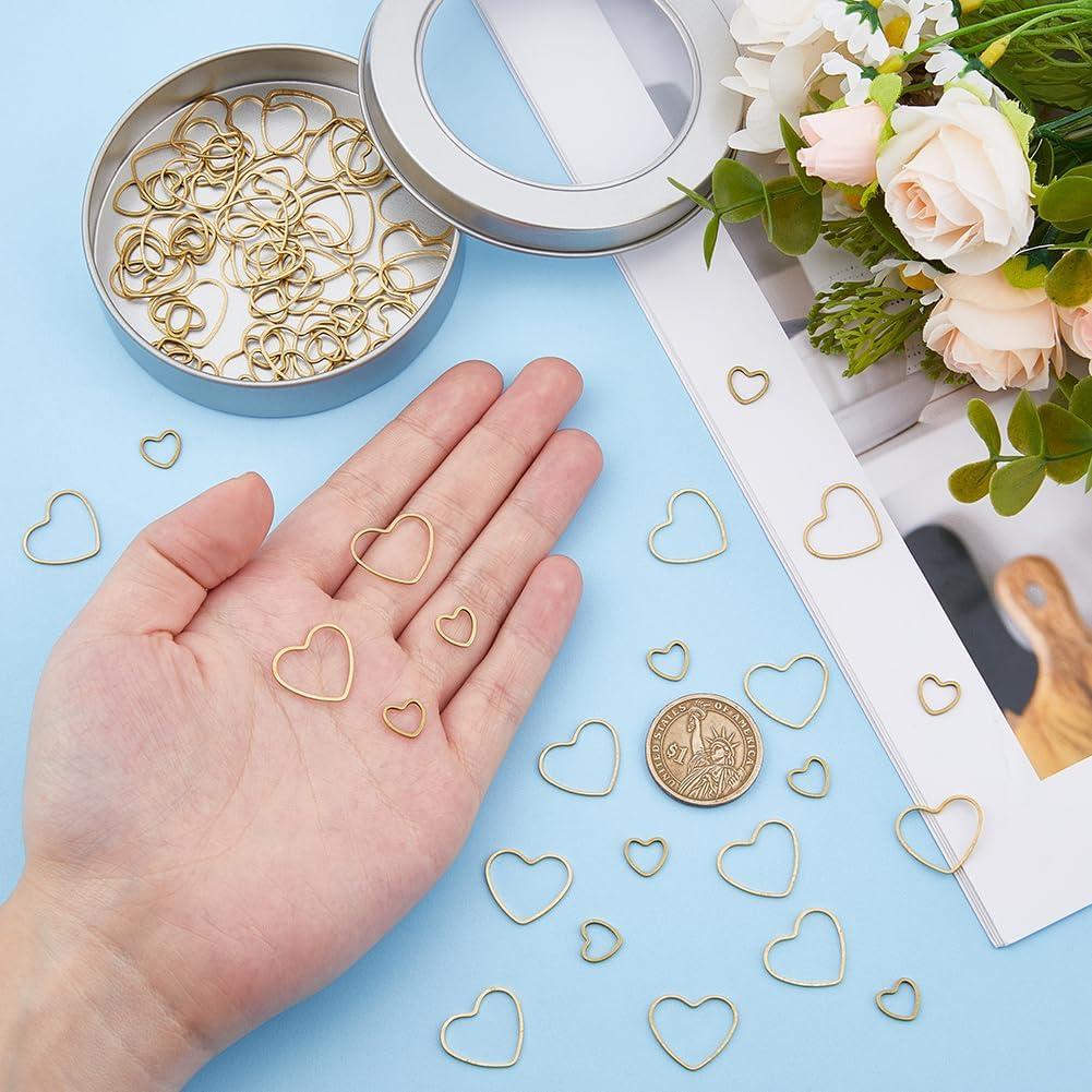 Marcadores de Puntos de Costura Hobbspring 72 Pcs Latón Corazón