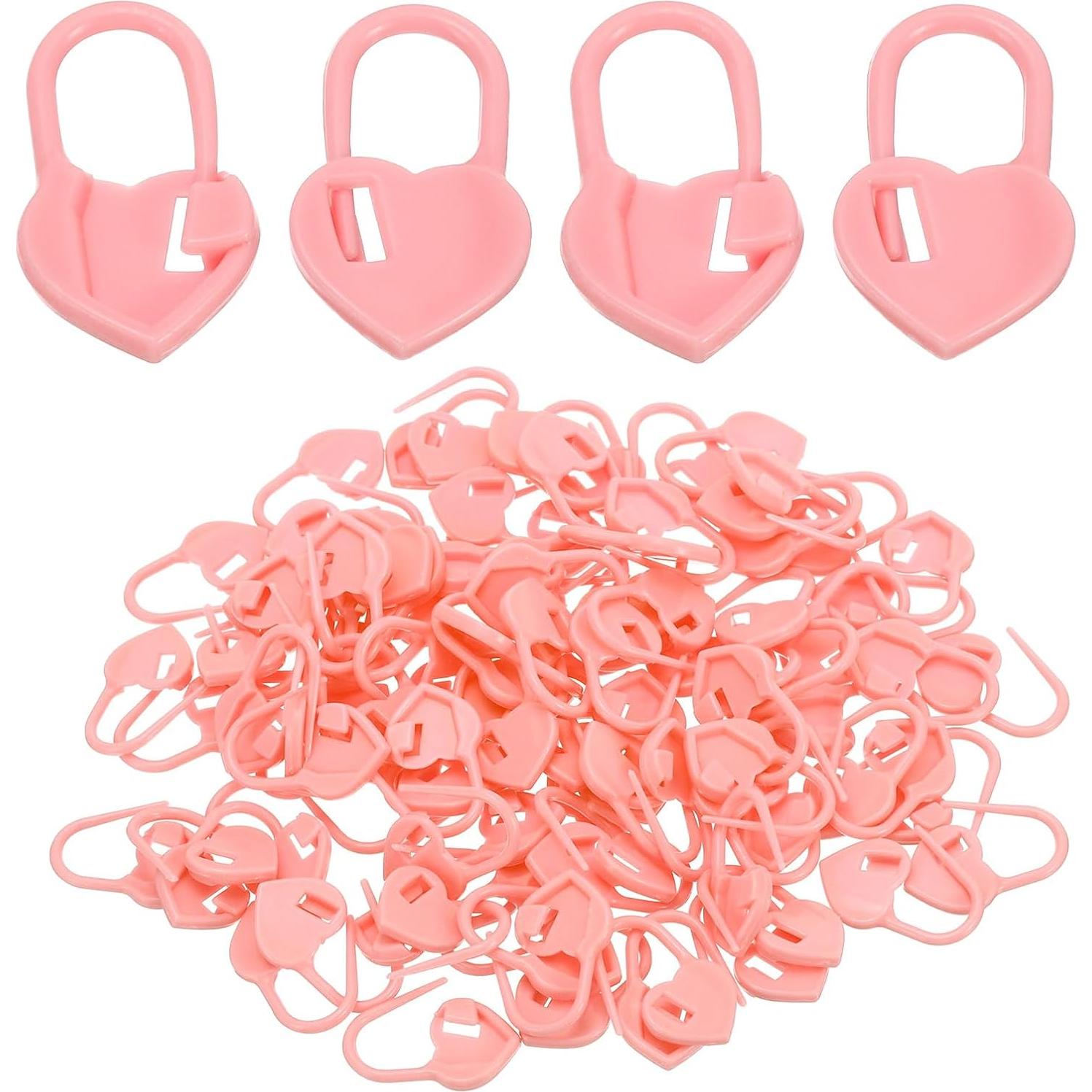 Marcadores de Puntos YOKIVE 100 Pcs Rosa para Tejer y Ganchillo