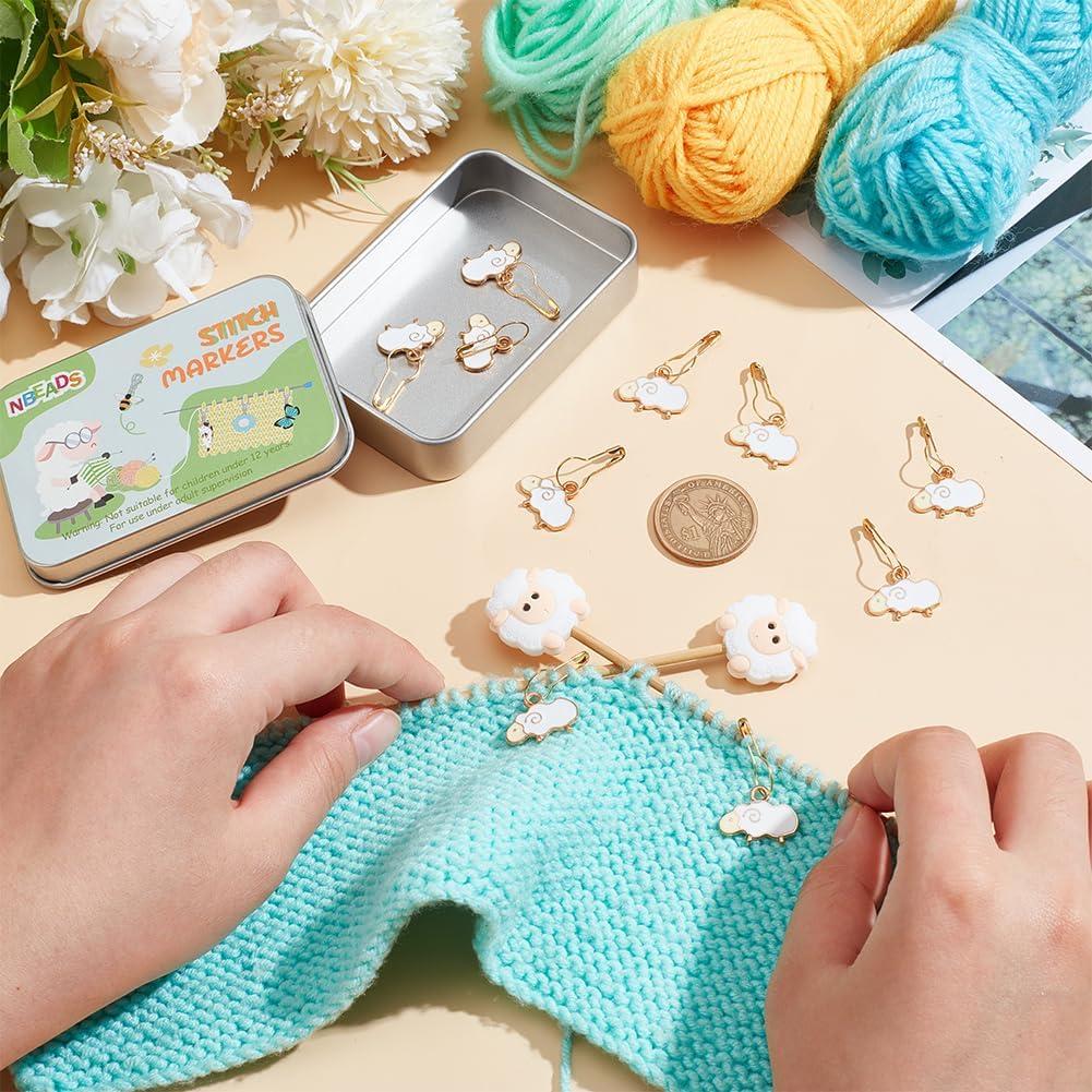 Kits de Marcadores de Puntos NBEADS - 12 Pcs Oveja y Tapones